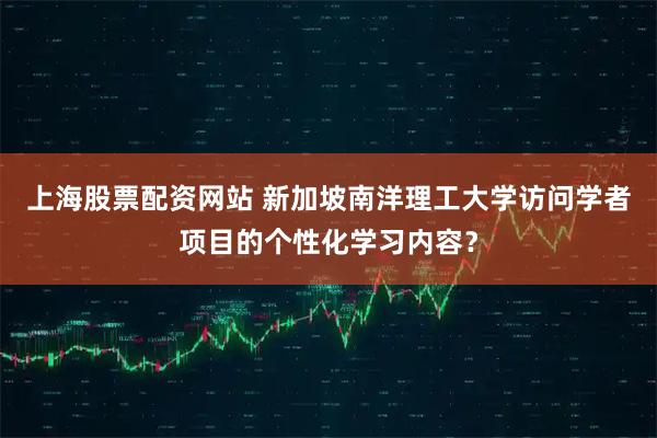 上海股票配资网站 新加坡南洋理工大学访问学者项目的个性化学习内容？